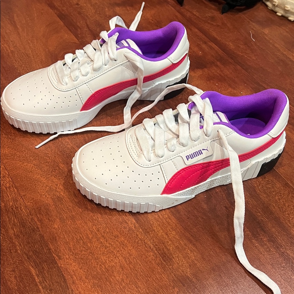 Women’s size 7 Puma Cali Chase Women's Shoes Puma White-Nrgy Rose - Picture 5 of 8